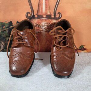 Kids Deer Stags Sz 12.5M Light Brown Ace Boys' Wingtip Oxford Dress Shoes